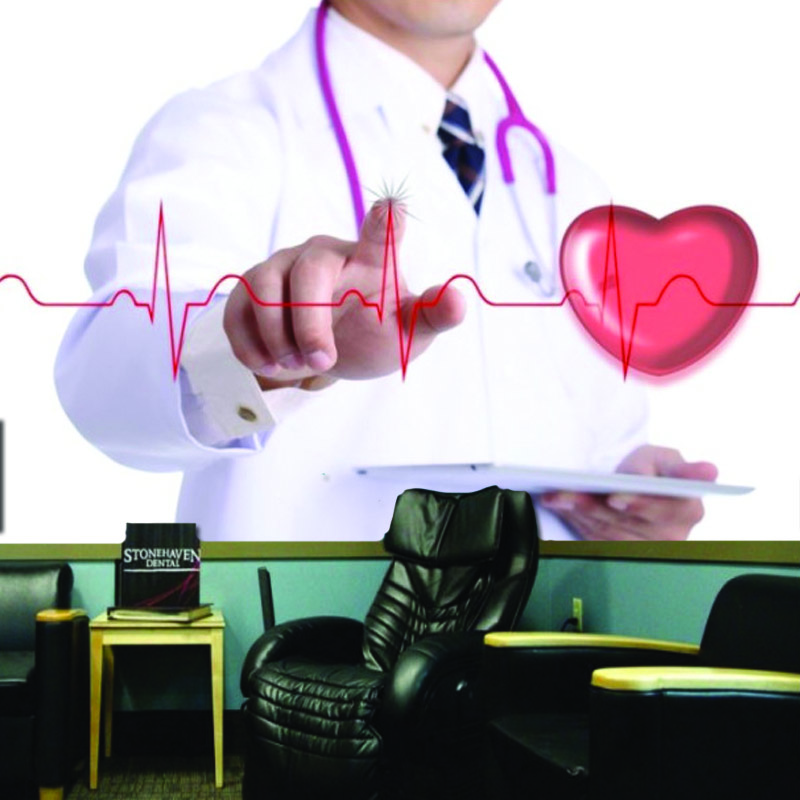 Ταπετσαρία για ιατρικό χώρο Καρδιολόγος με καρδιά